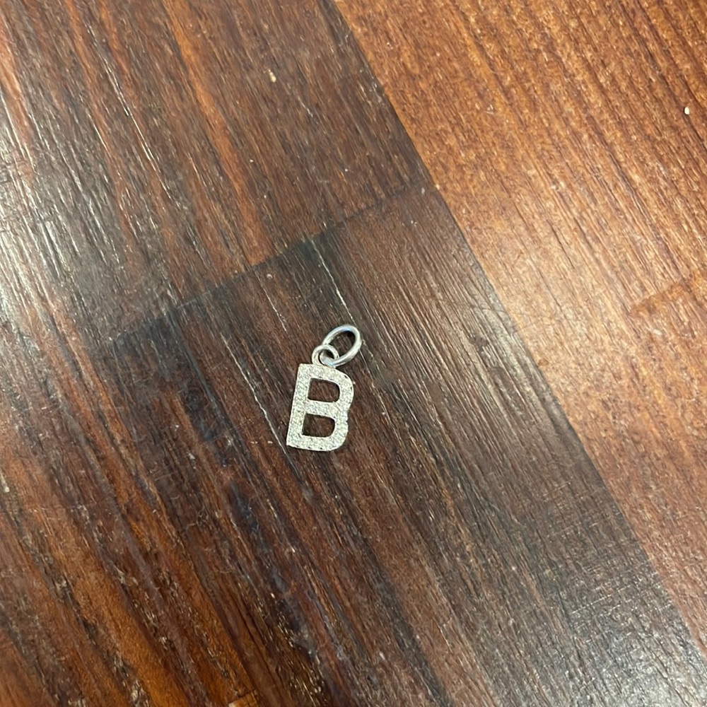 Melanie Auld - letter b (pave) sterling silver